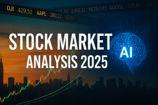 Stock Market Analysis 2025 hero image — S&P 500 record highs and AI-driven rally.